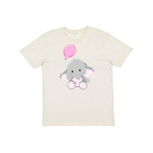 inktastic Little Pink Elephant Holding a Gray Balloon Baby T-Shirt inktastic Little Pink Elephant Holding a Gray Balloon Baby T-Shirt